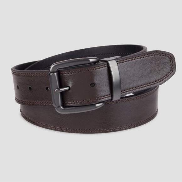 LEVI’S DENZIEN Reversible Belt in Brown and Black Faux Leather, Men’s XL (40-44) - Picture 4 of 12